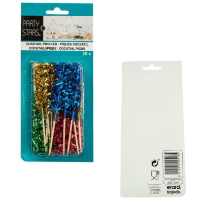 Party stars cocktail skewers 11 cm set of 20 | 36 Stück