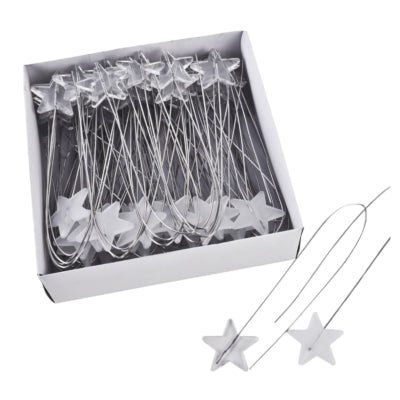 Dekostecker Stern weiß transparent 40 cm 72 Stück | 6 Stück