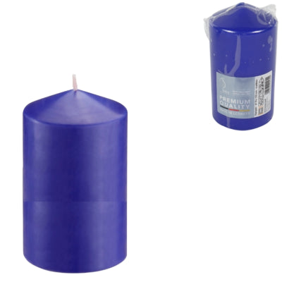 Gala-Stumpenkerze blau 8 x 15 cm | 8 Stück