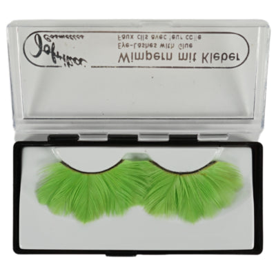 Jofrika Cosmetics künstliche Wimpern Federn grün 9,5 cm B-Wahl VE500 | 50 Stück
