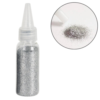 Dekorationsglitter metallic silber 40 g | 36 Stück