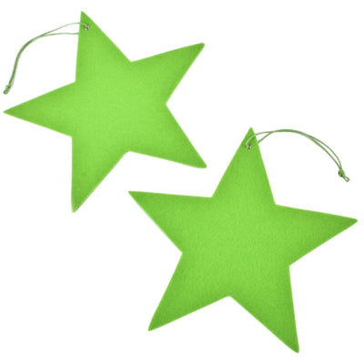 Ngk Weihnachtsanhänger Stern Filz grün 30 cm 2er Set | 12 Stück