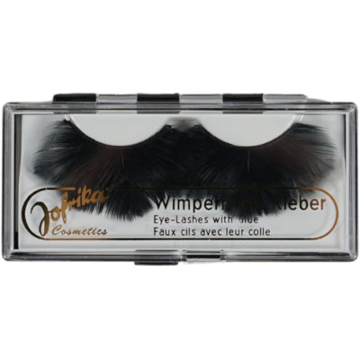 Jofrika Cosmetics künstliche Wimpern Federn schwarz 9,5 cm B-Wahl VE500 | 50 Stück