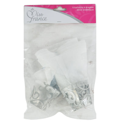 Miss France Geschenkverpackung grau 5 cm 6er Set | 24 Stück