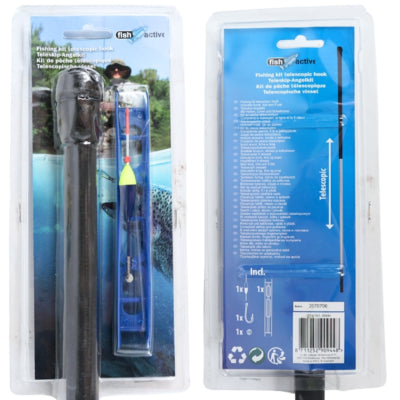 Fish Active Angelrute Teleskop 3 m mit Geschirr