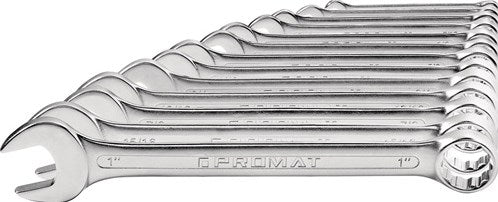 Promat tecwerk Ringschlüsselsatz | 4000823600 | 13-teiliger Schlüsselweite 1 4-1 Zoll | einen Chrom-Vanadium-Stahl formen | Lebenslauf - 4000823628