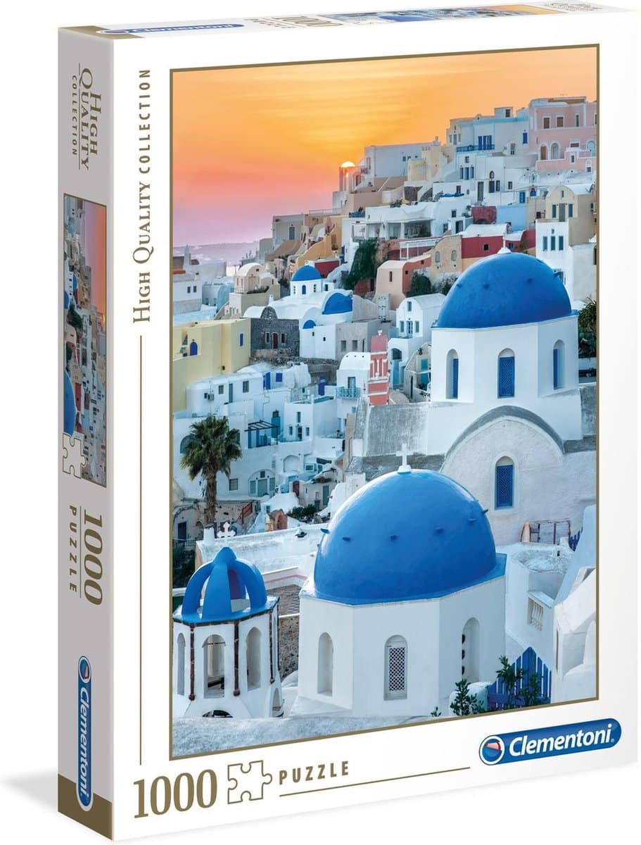 Clementoni-Puzzle - Stadtbild Santorini - 1000 Teile