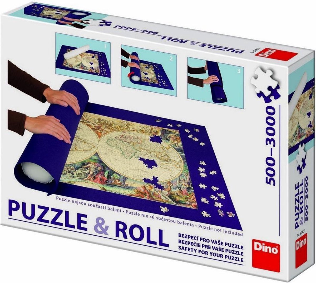 Dinotoys Puzzle Roll – aufrollbare Puzzlematte für 500 bis 3000 Teile
