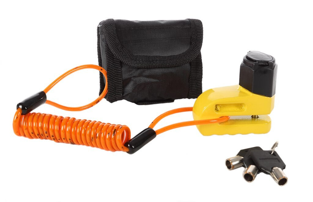 Python Lock Scheibenbremsschloss gelb 6mm + Kabel