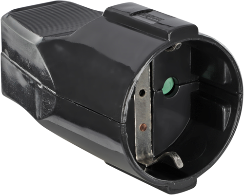 Q-Link-Buchse | periphere Erde | 10 16a | schwarz - 00.110.35