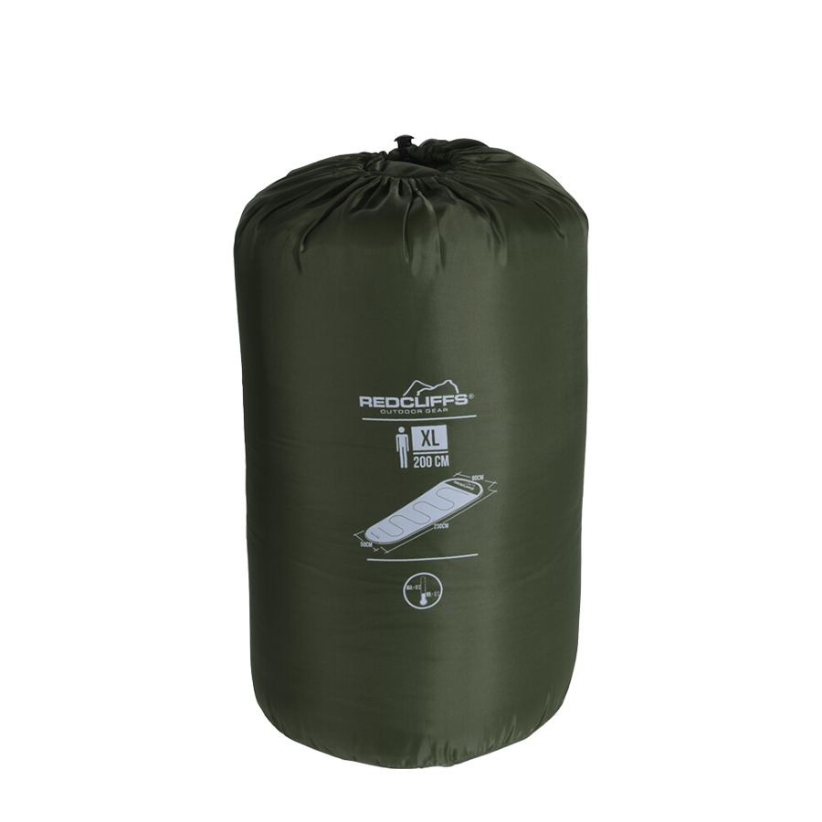 Redcliffs slaapzak mummy groen 230x80cm