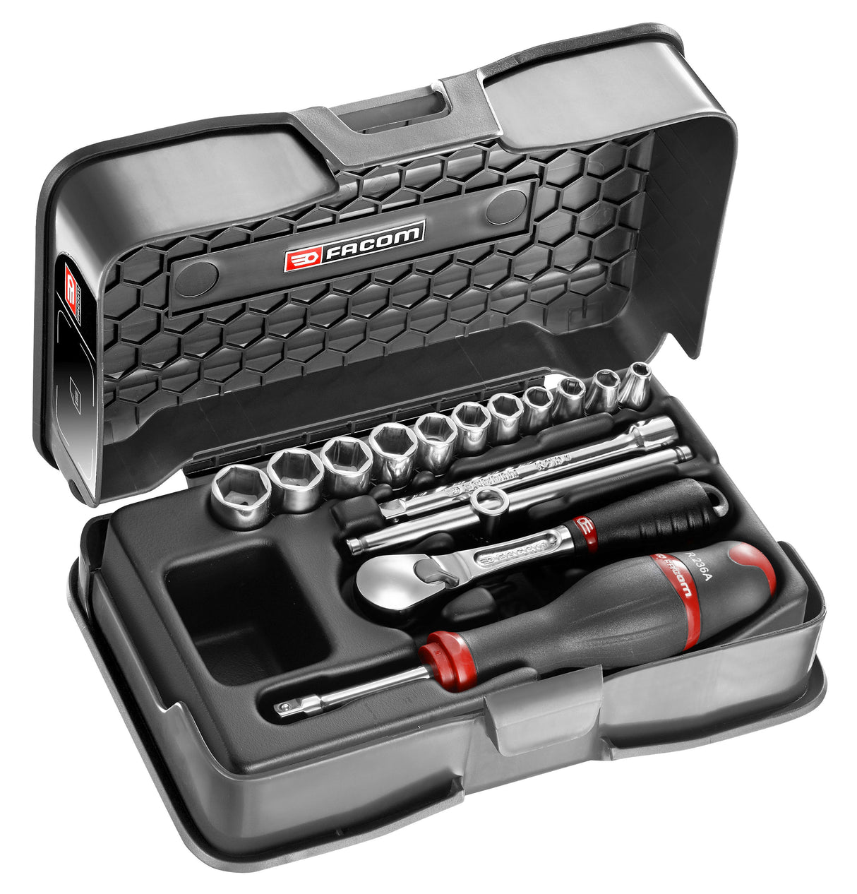 FACOM Steckdosenbox 1 4' 6-k mm R.161b 15 Stück – R.161-2P6