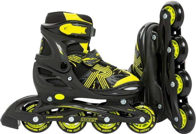 ROCES Inline Skates schicken 3.0 Softboat 82A Schwarze gelbe Größe 30-33