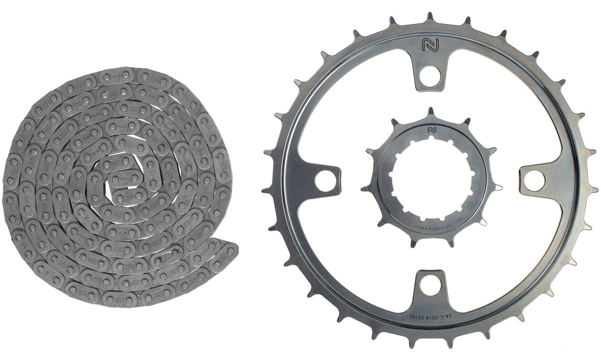 Enduo Cargo Drive Set Enduo Cargo Rohloff Gen4 geeignet für E-Bikes Silber