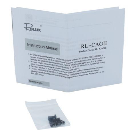 Rolux V-Mount-Batterieplatte RL-Cagii für Canon C300 Mark II II