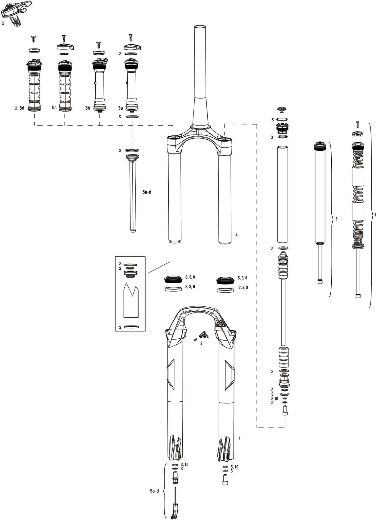 RockShox Federgabel Recon Silber RL 29 Federgabel RS Recon Sil.RL 1 1 8 Schwarz