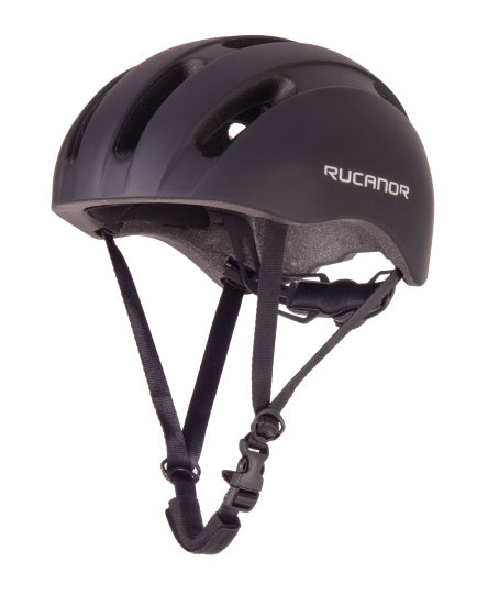 Rucanor City Flow Fahrradhelm E-Bike verstellbar Schwarz Größe 58-61 cm (L)