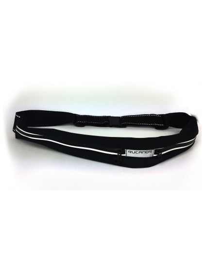 Rucanor Running Mini Hip Bag mit 2 Reißverschlüssen Unisex schwarze OneSize