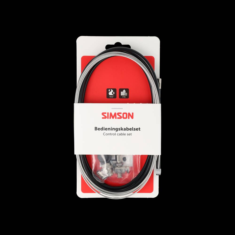 Simson remkabelset compleet rvs shimano rollerbrake zwart