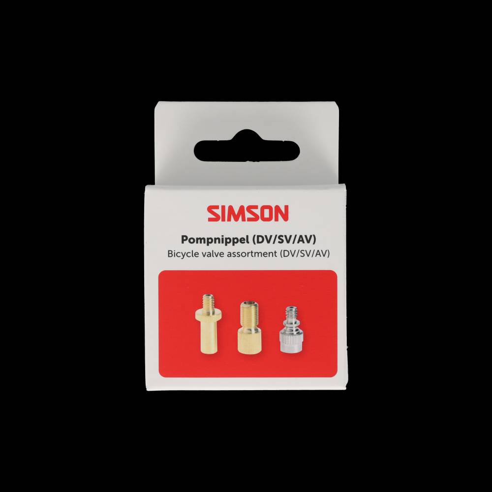 Simson pompnippel assortiment 3-delig