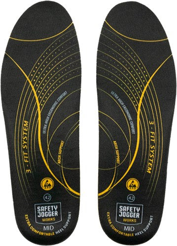 Safety jogger sj3fitm inlegzool | zwart geel | maat 43 - 5400950011081