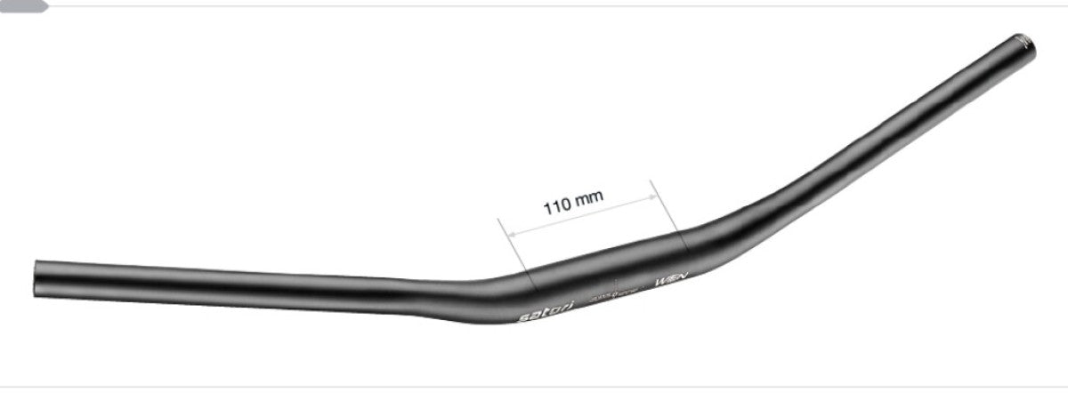 Senden Sie Wien Ø31.8 B = 640 mm, 35 ° Bent - Matt Black