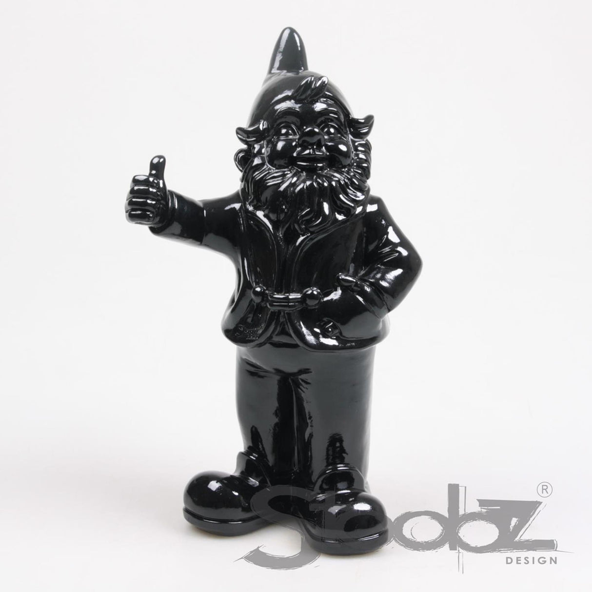 Stoobz design stoobz kabouter duim omhoog zwart 31cm