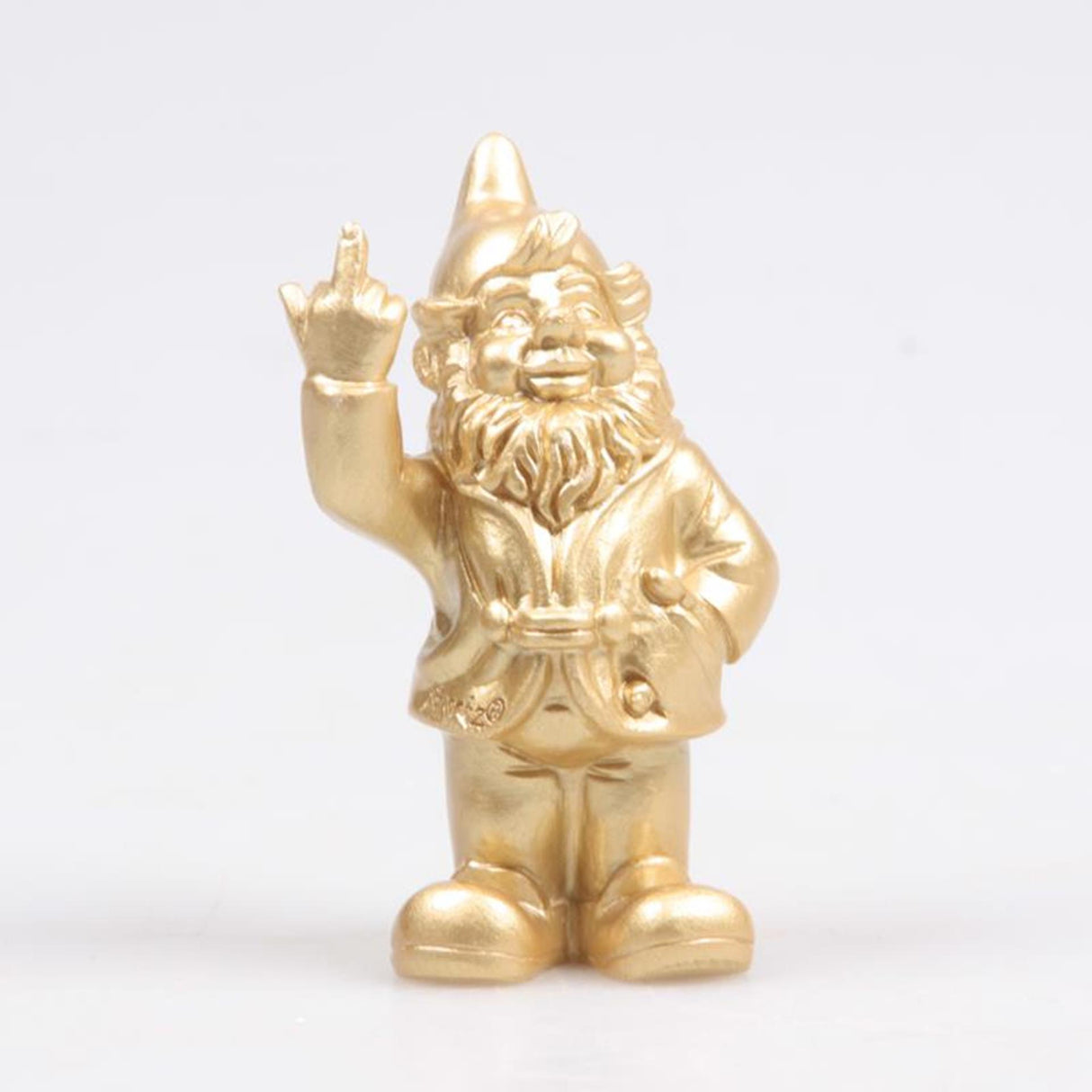 Stoobz design stoobz polystone beeld kabouter f*ck you goud 10cm