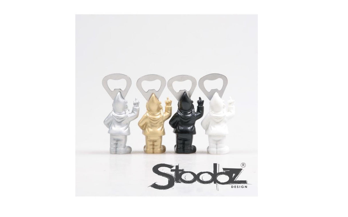 Stoobz design stoobz kabouter f*ck you flesopener z w g z 8cm