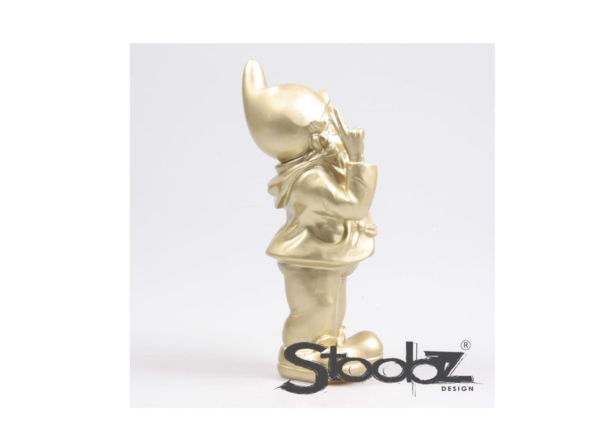 Stoobz Design Stoobz Gnom Peace Gold 13x11x31cm