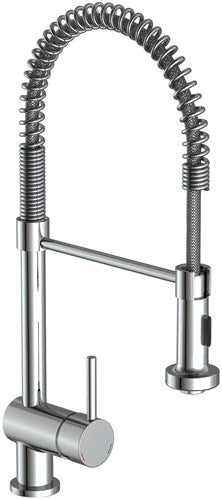 Schütte One -Button -Mixer mit einem hohen Sputspiral Spring Boston Chrom