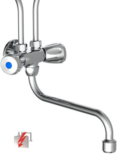 Schütte Zwei -Button -Mischer Niederdruck Chrom -gelenkt
