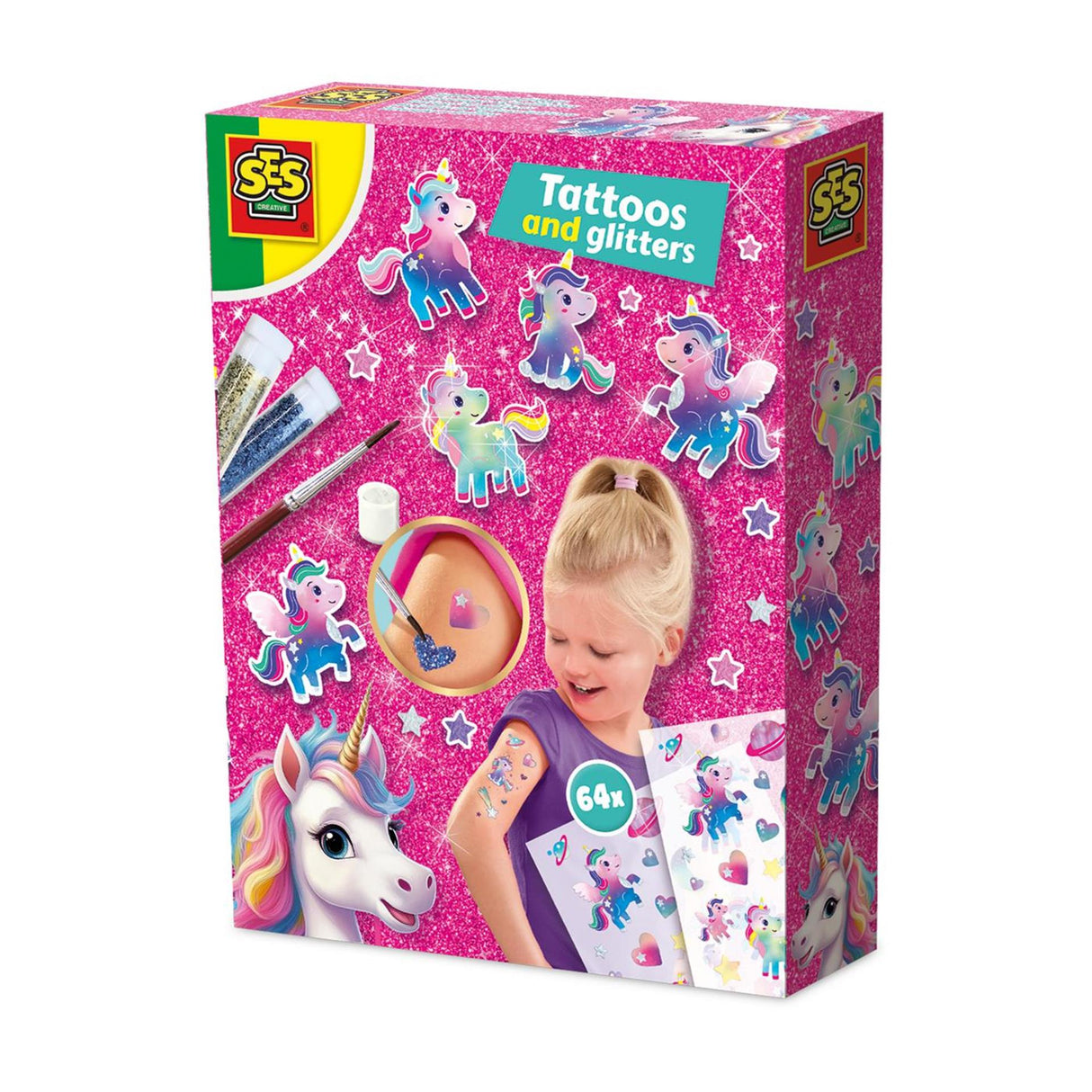 Ses Einhorn – Tattoos und Glitzer