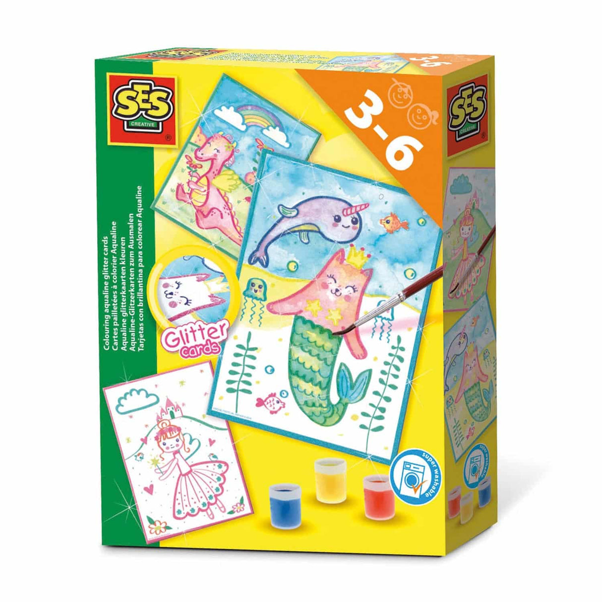 Erstellen Sie kreative Aqualine-Glitzerkarten
