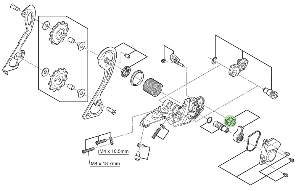 Shimano Nockeneinheit für rd-m820 786 675 640 615