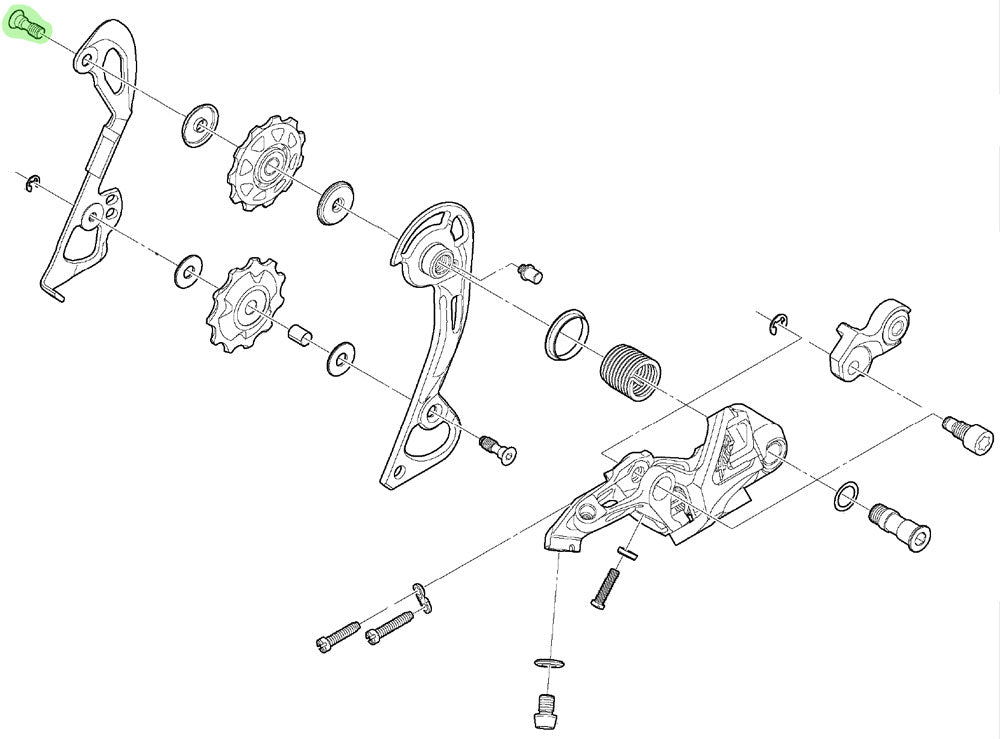 Shimano Umlenkrollenbolzen für rd-m972 m980 m985