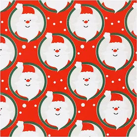 Creativ Company Geschenkpapier, Weihnachtsmann, B: 50 cm, 80 gr, rot, 5 m 1 Rolle