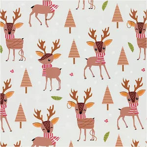 Creativ Company Geschenkpapier, Bambi, B: 50 cm, 80 gr, Eisblau, 5 m 1 Rolle