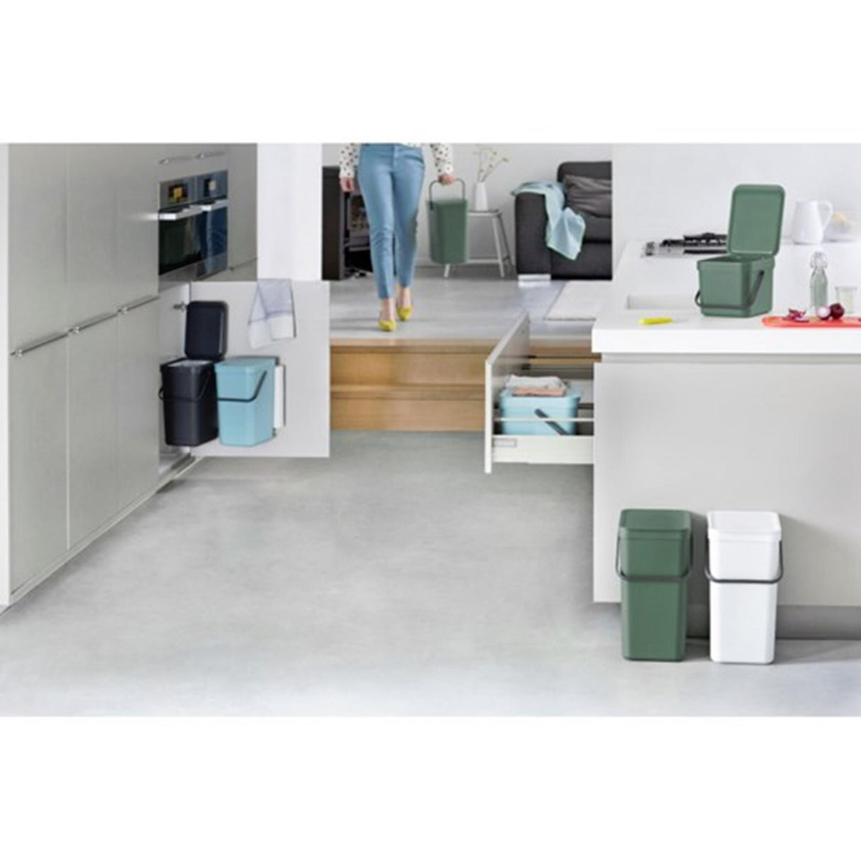 Brabantia Sort Go Abfallbehälter 12l grau