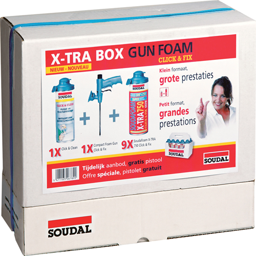 Soudal Kombibox Soudafoam X-tra Click Fix – 115000