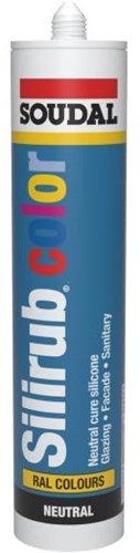 Soudal Silirub-Farbe | Silikondichtstoff | hellgrau ral 7035 | 300 ml – 118489
