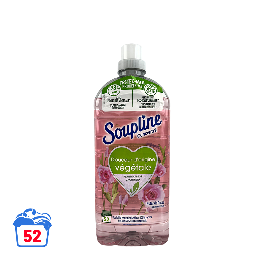 Soupline wasverzachter plantaardige zachtheid noten van roos 1300ml