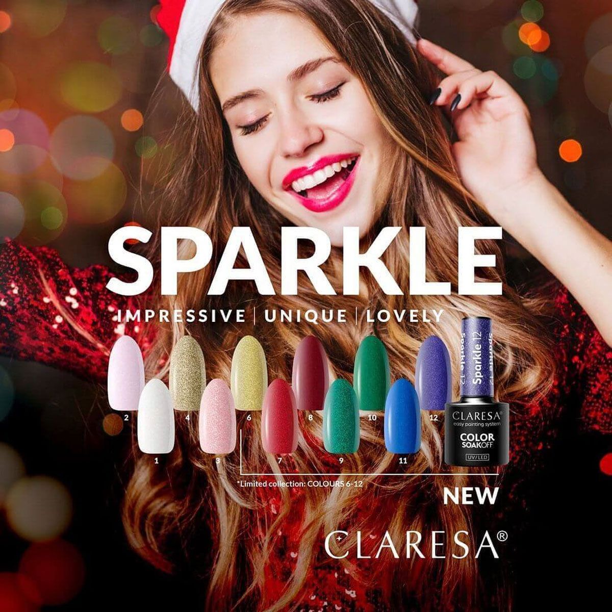 Claresa UV-LED-Gel-Nagellack, 5 ml, Sparkle 7
