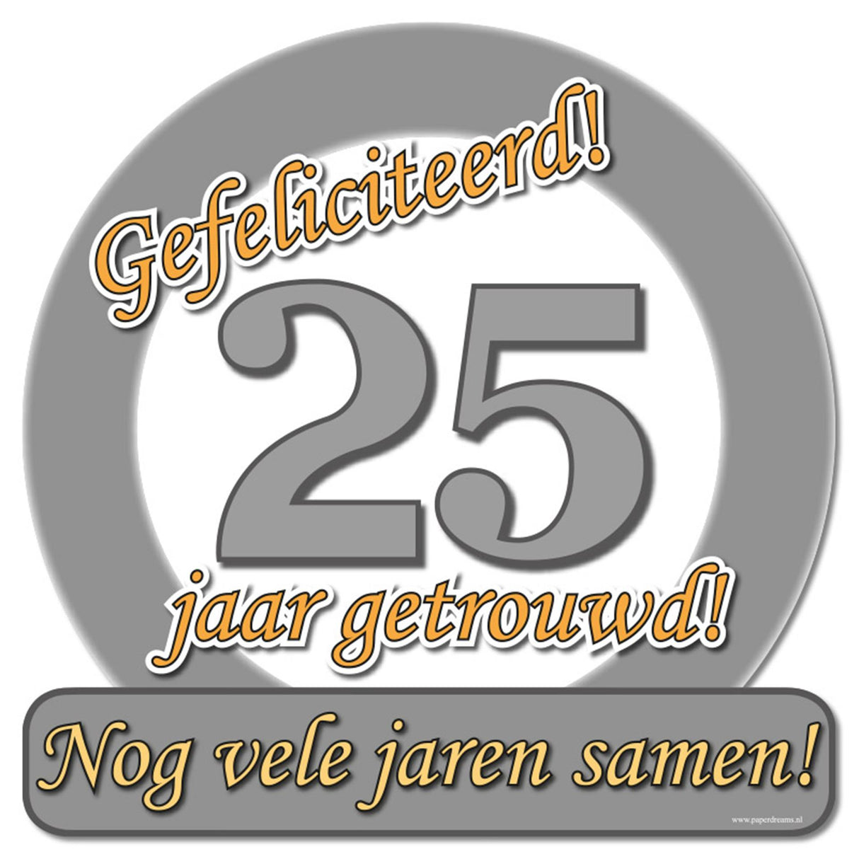 Paperdreams Crown Shield-Special-Seit 25 Jahren verheiratet