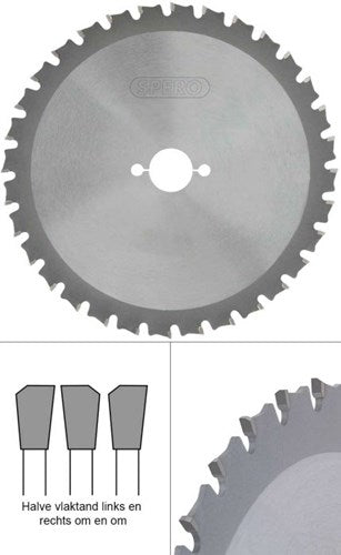Spero 32tx160mm metaal tct zaagblad - asgat 20mm - spm-160-32-20