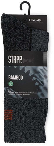 Stapp techno bamboo sok 28400 donkergrijs oranje | 6556 donkergrijs oranje | maat 42 - 00.134.007.39