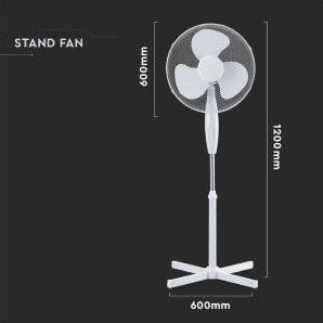 Standventilator 40 cm drehbar 40 W weiß – 8652573