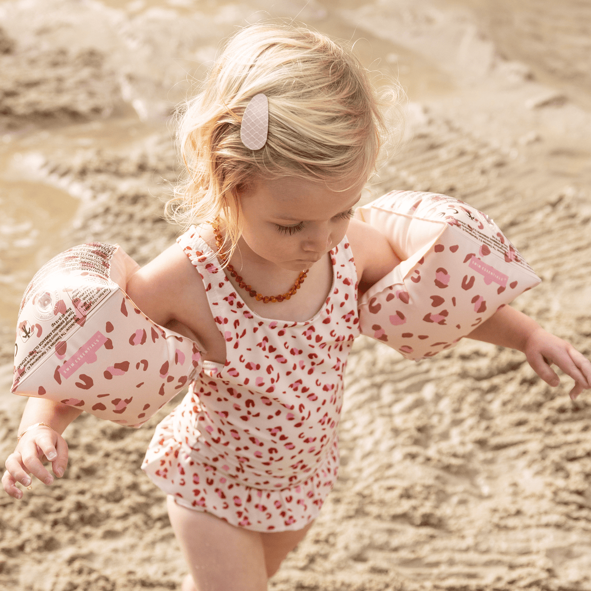 Leopard | alte rosa Schwimmbänder 0-2 Jahre