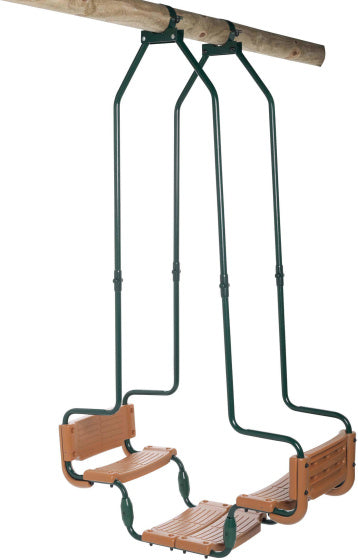 Schwingendes Duo Swing 250 270 cm Stahlgrün natürlicher