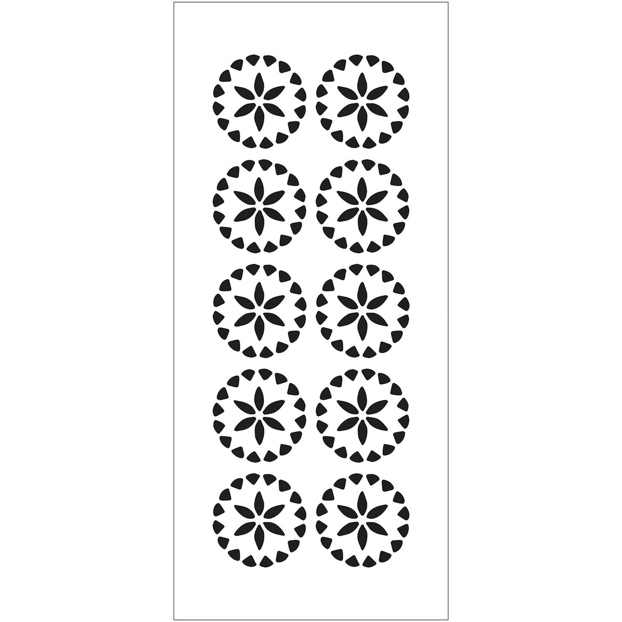 Die Werkstatt des Handwerkers • Schlanke Schablone mit Kristallblumen